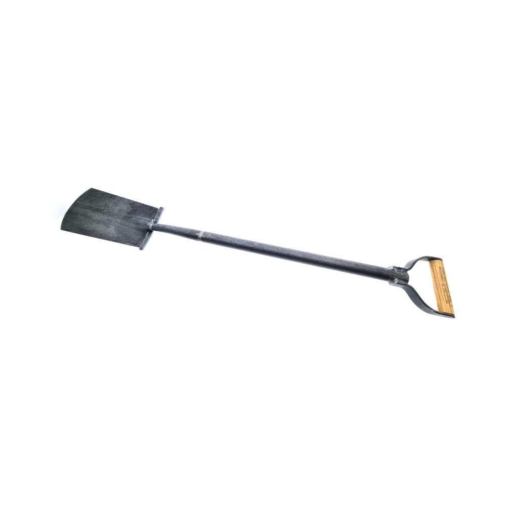 Hârleț englezesc forjat, vârf ascuțit, treaptă și mâner în T, 90 cm
