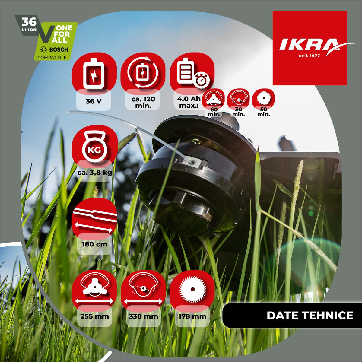 COASA bat. Ikra IB-BC 33 fara Incarcator fara Baterie 36V Bosch