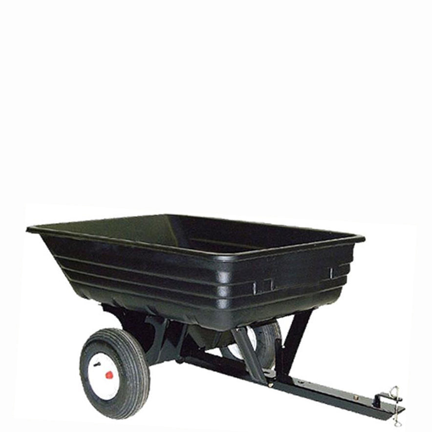 Remorca pentru tractoras de tuns gazon 136kg cu bena plastic