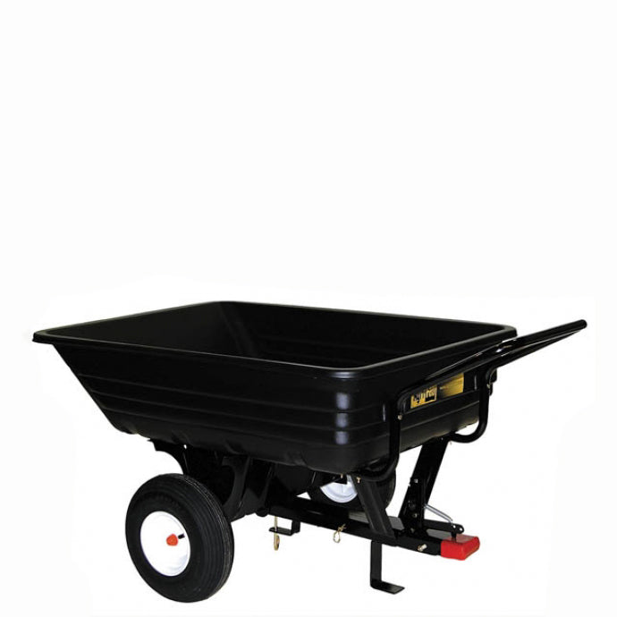 remorca tractoras de tuns gazon, 160kg, cu bena plastic manual