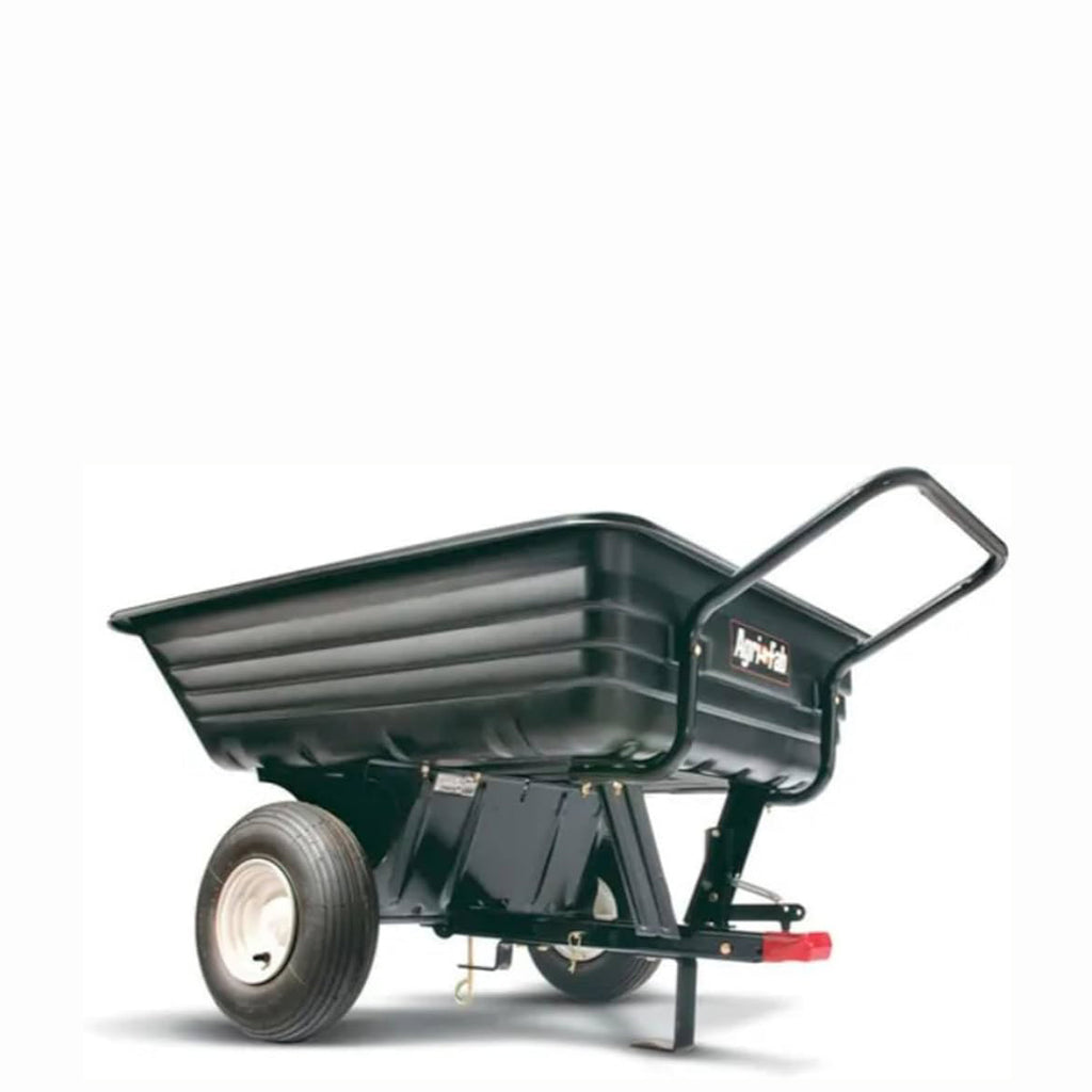 remorca tractoras de tuns gazon, 160kg, cu bena plastic manual