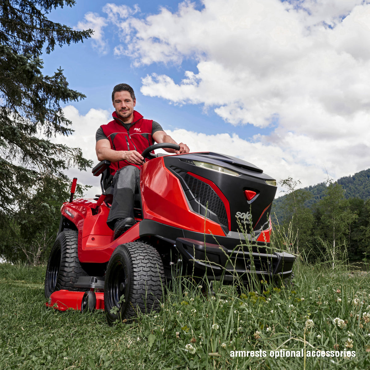 tractoras tuns gazon, latime taiere 125cm hydro SOLO byAL-ko T24-125.4 HD V2 SD Premium pro, cu motor B&S Intek 8240 724cc 14.4kW