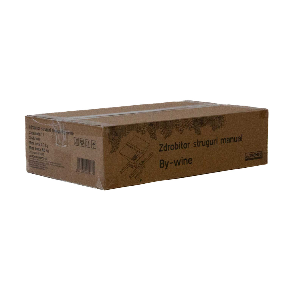Zdrobitor struguri manual By-wine, cuva Inox, 7L